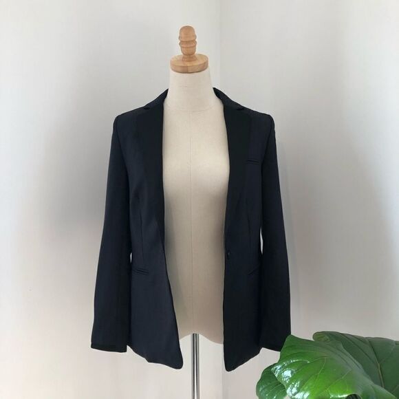 Karl Lagerfeld Wool Tuxedo Style Blazer FR 36 - Picture 2 of 8